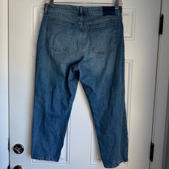 Abercrombie & Fitch size 31 12 S High Rise waist Mom jeans pants in medium wash - Picture 6 of 7